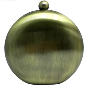 Mettalic round box clutch